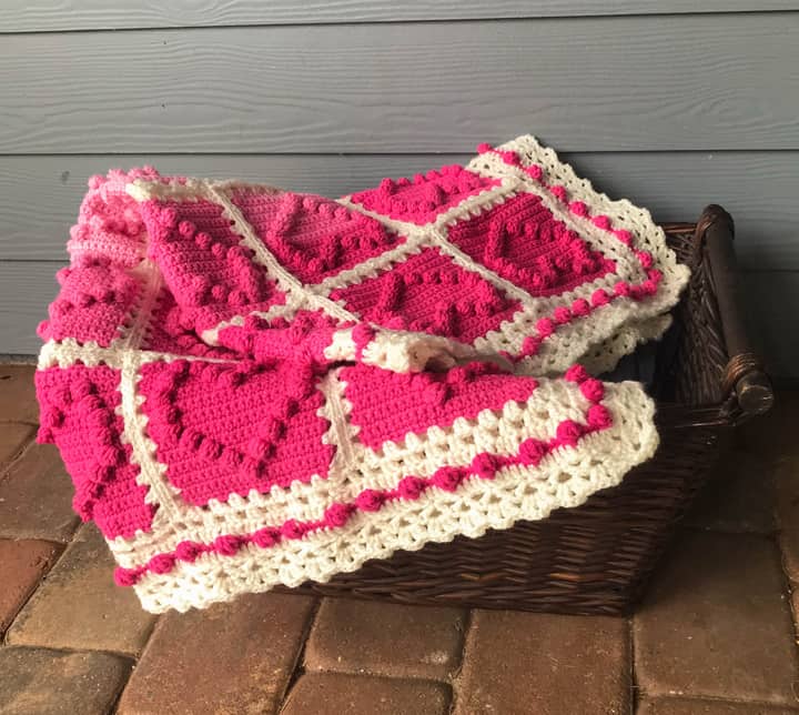 Red Heart Sunshine Crochet Baby Blanket Pattern
