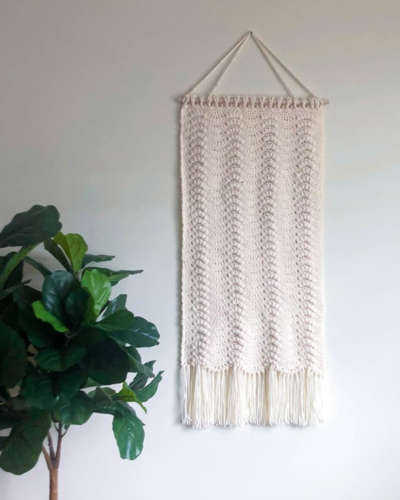 long white wall hanging