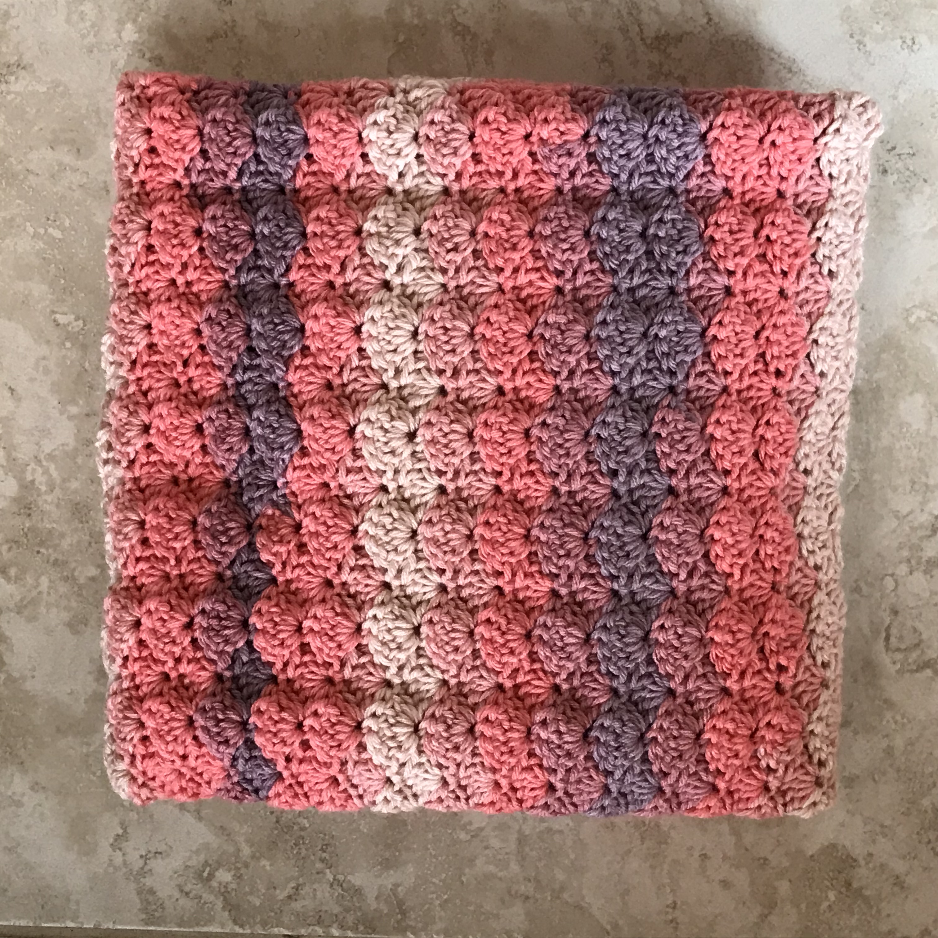 crochet ombre baby blanket