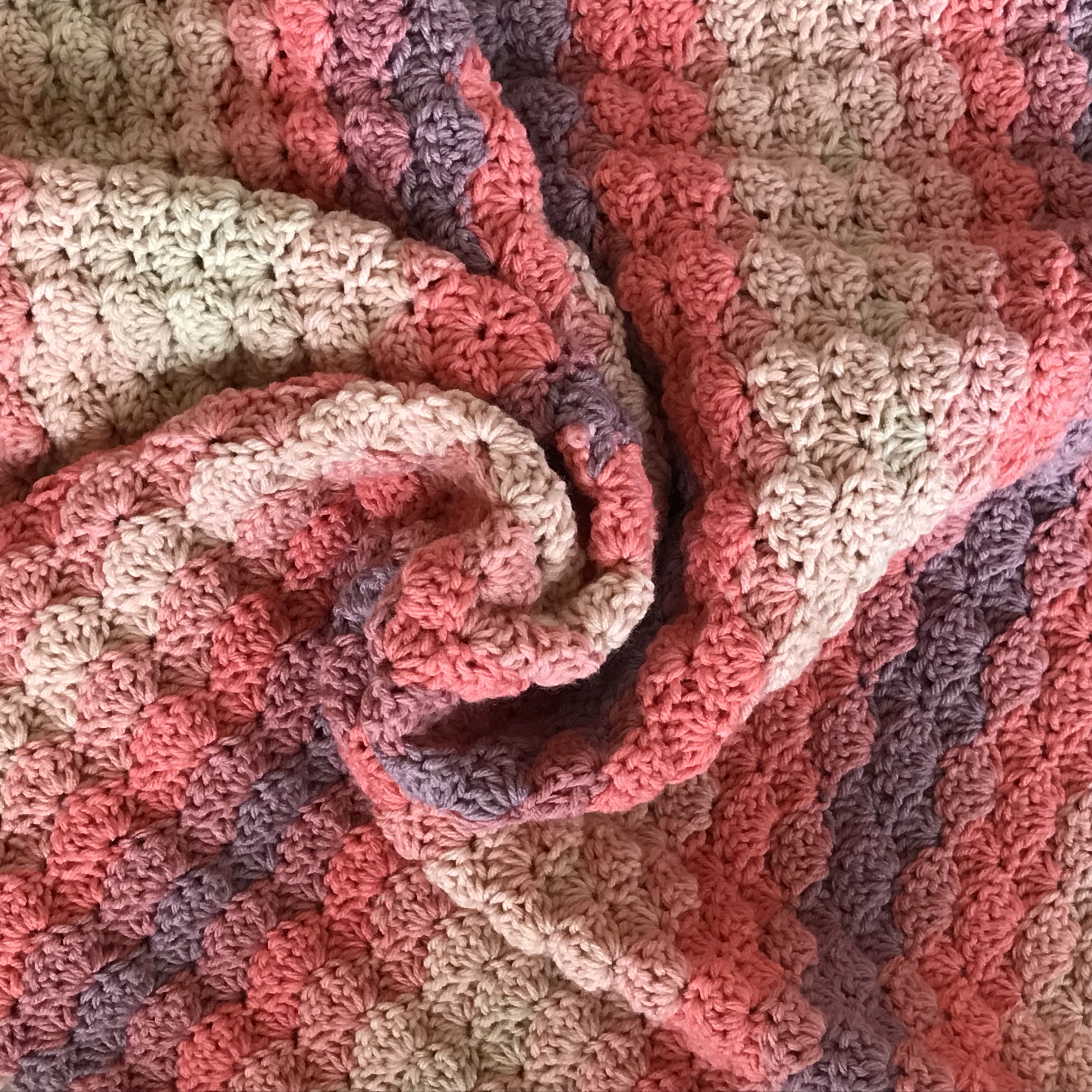 crochet ombre baby blanket