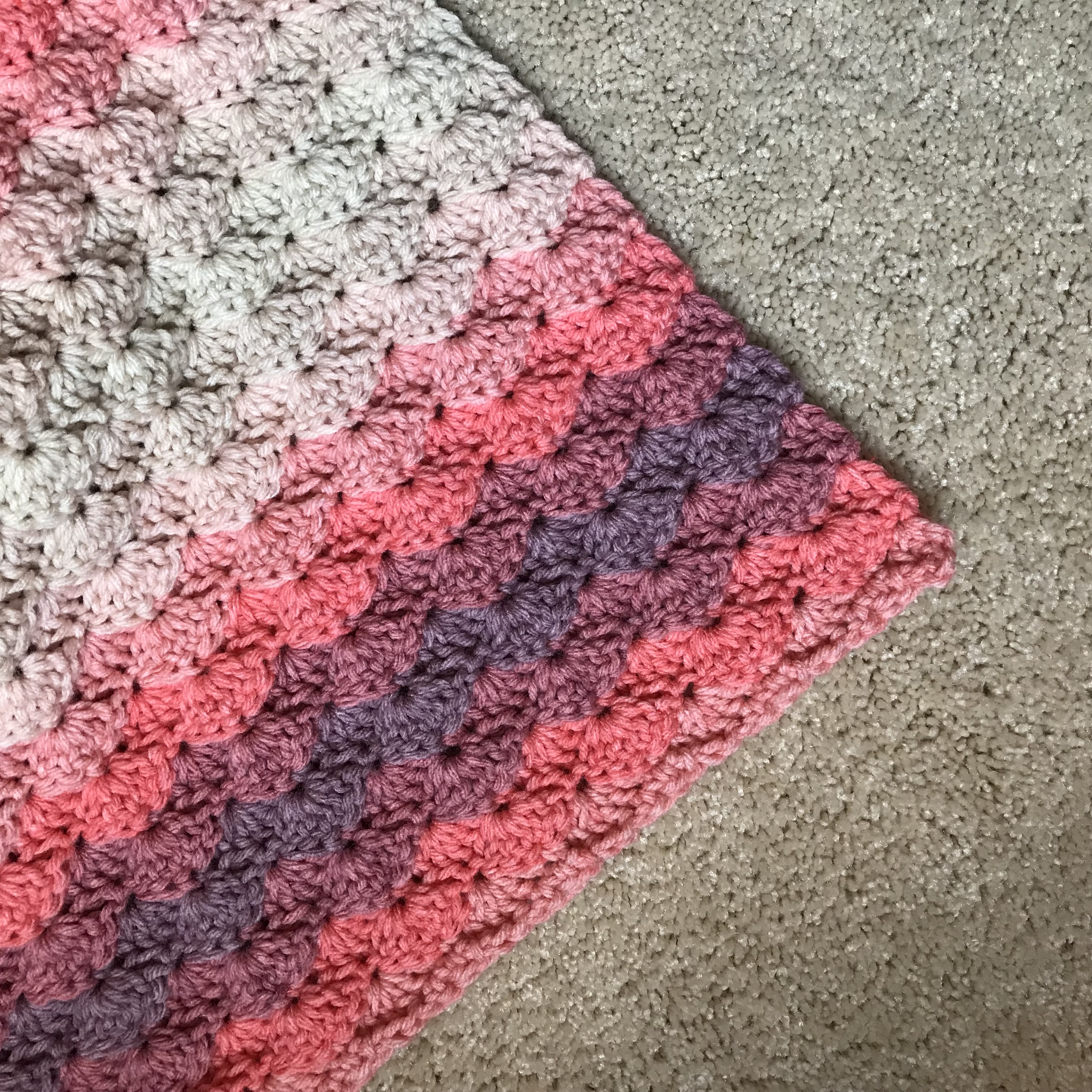 crochet ombre baby blanket