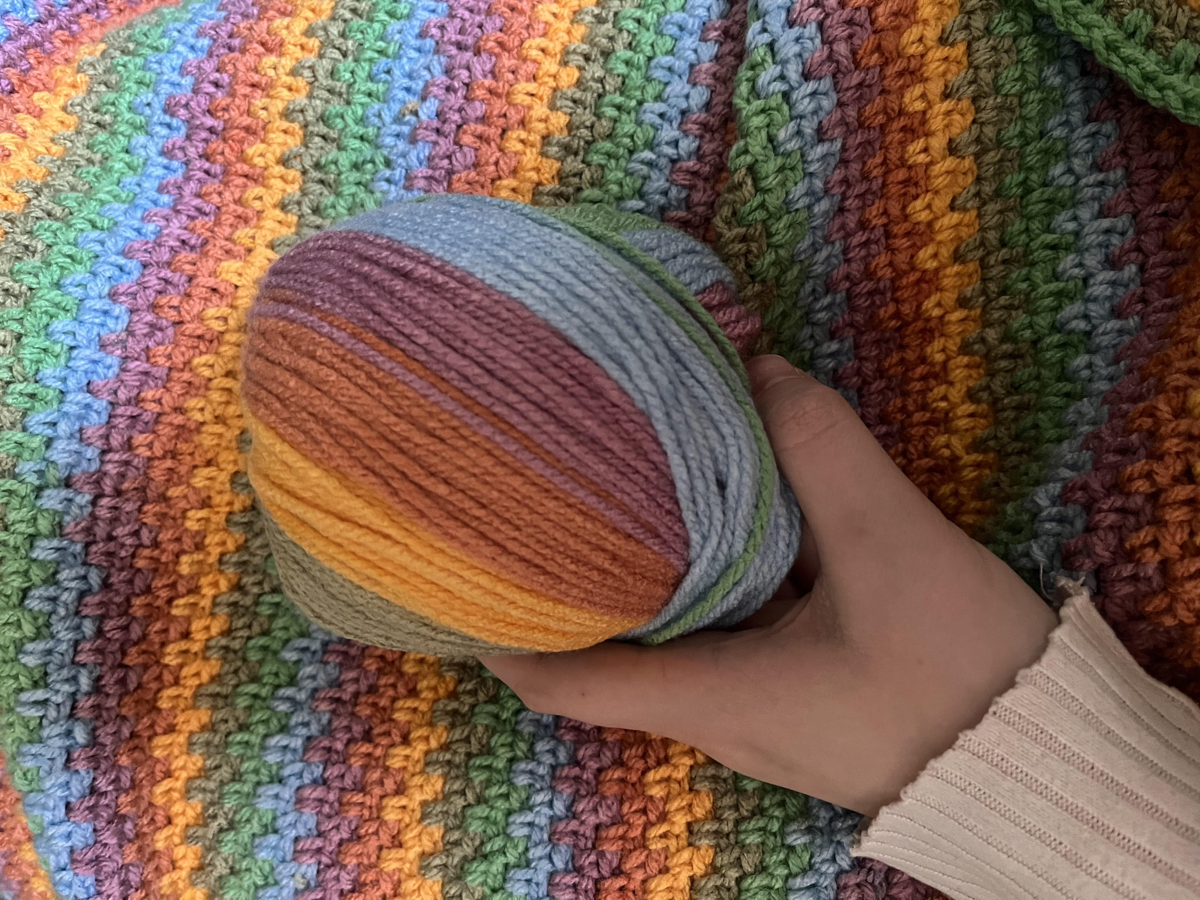 colorful crochet baby blanket