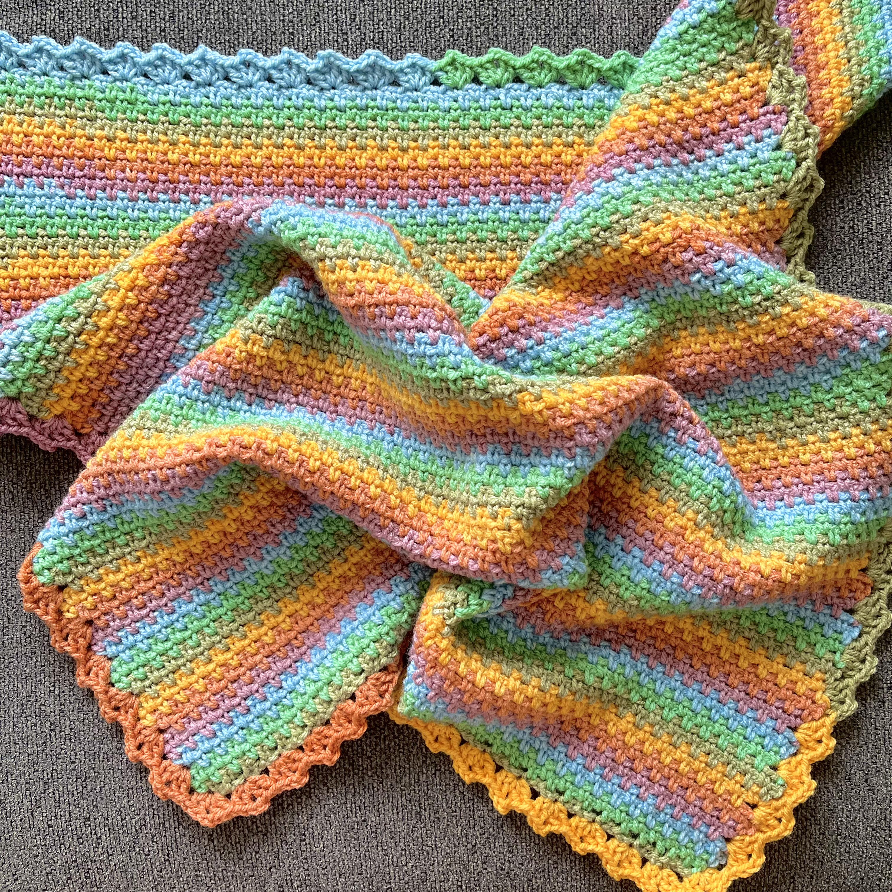 colorful crochet baby blanket