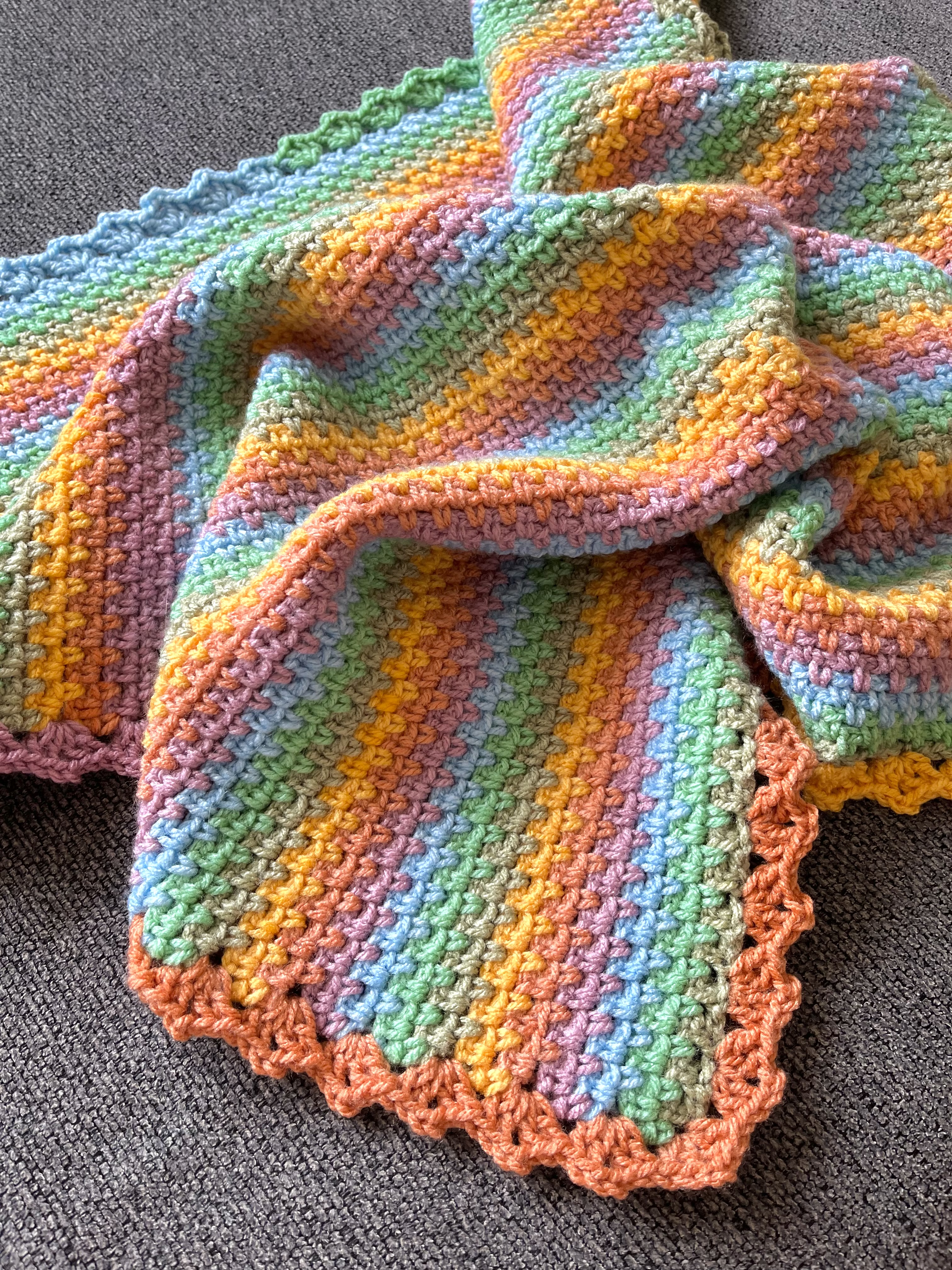 colorful crochet baby blanket