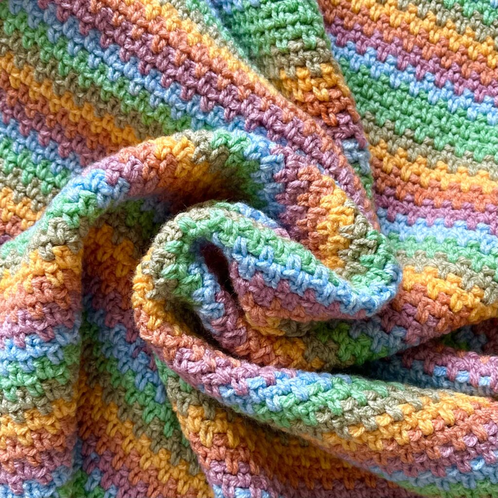 colorful crochet baby blanket