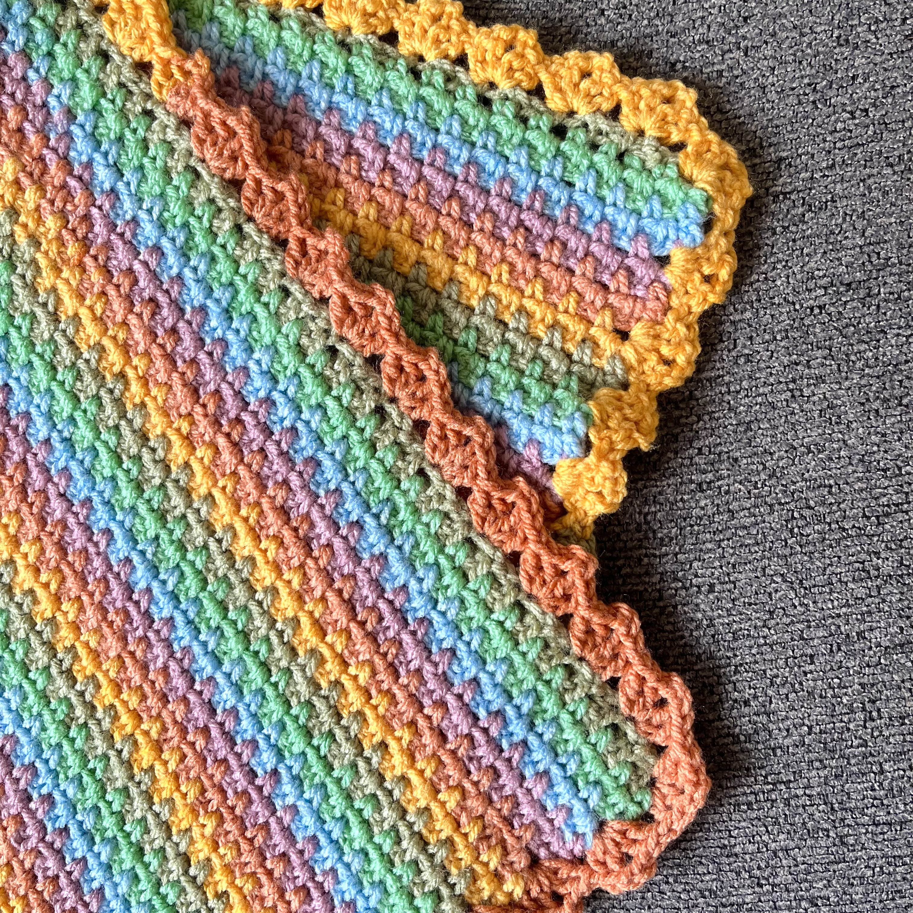 colorful crochet baby blanket