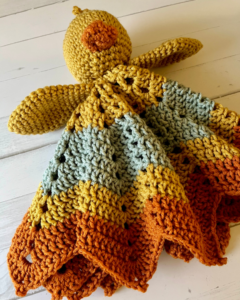 crochet duck lovey