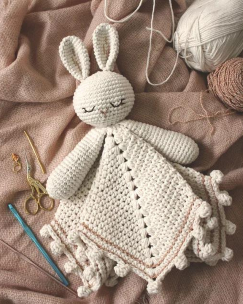 crochet bunny baby lovey