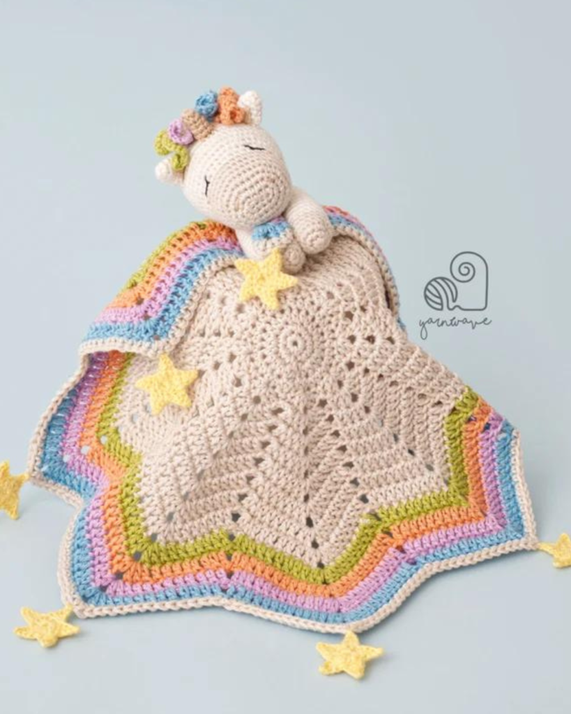 crochet unicorn lovey