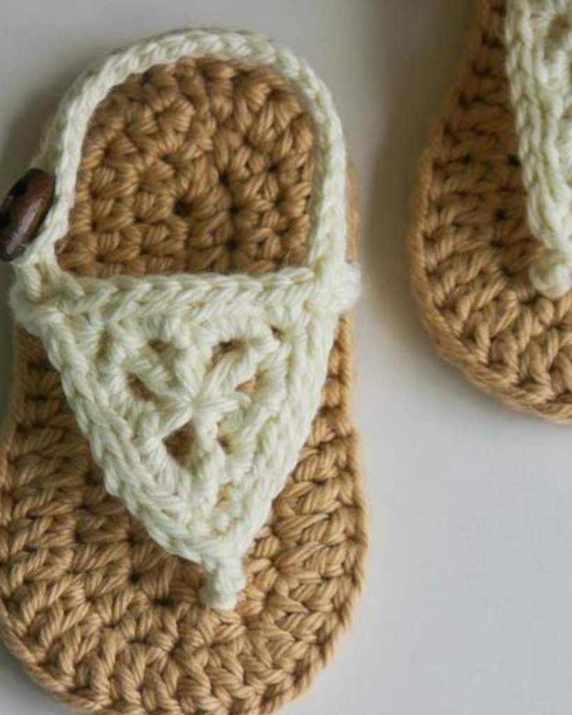 crochet baby sandals