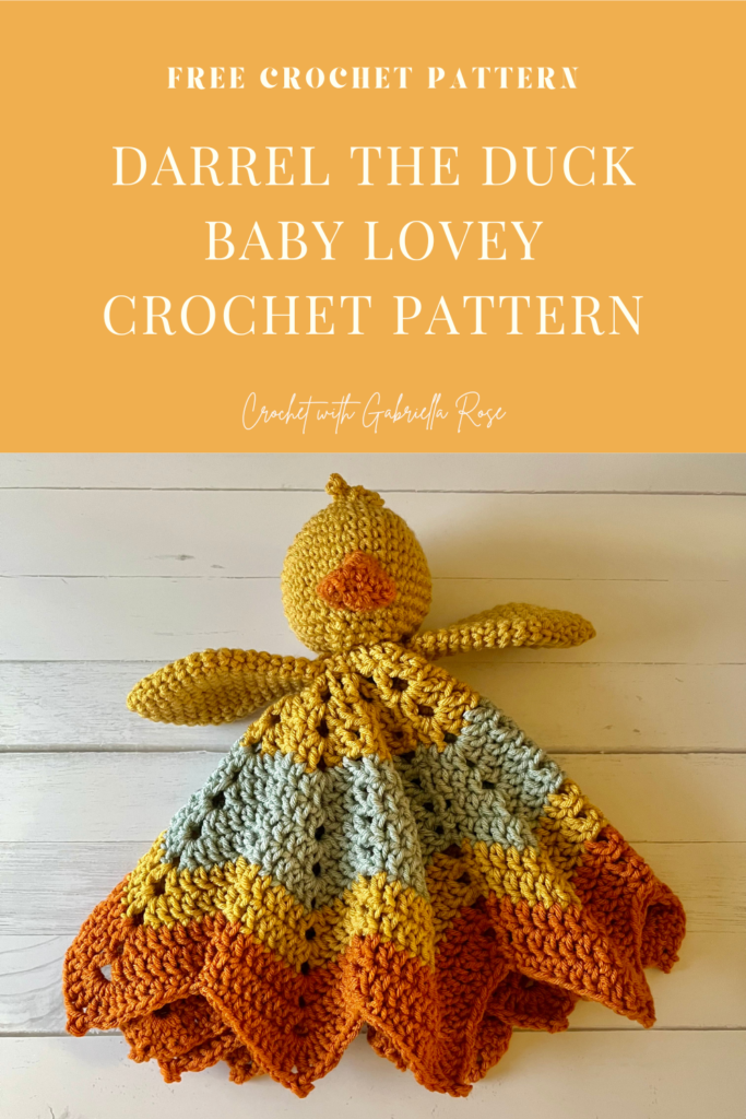 crochet duck lovey