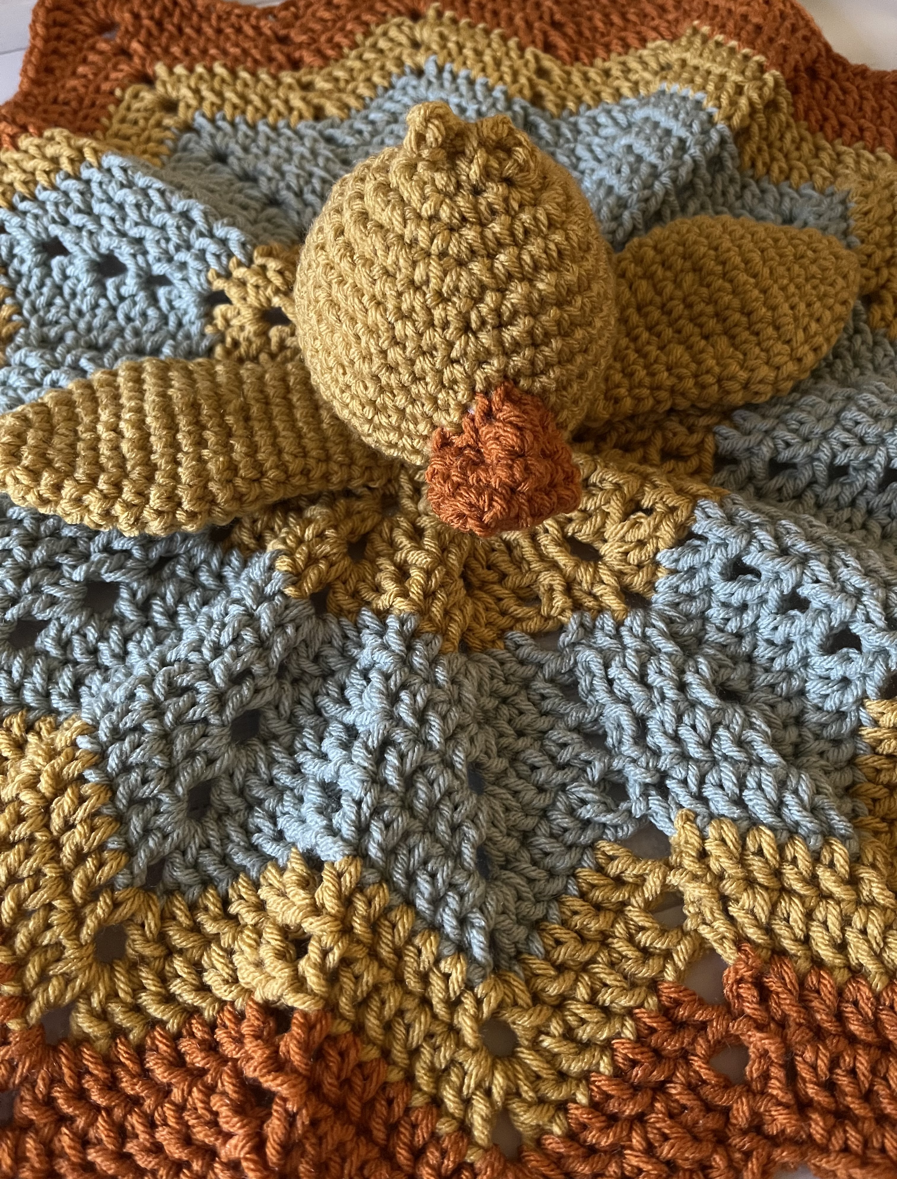 crochet duck lovey