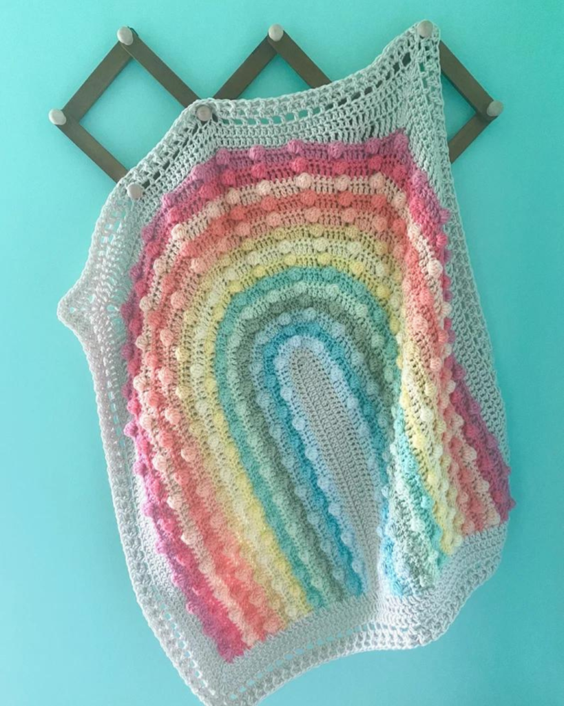 crochet rainbow baby blanket