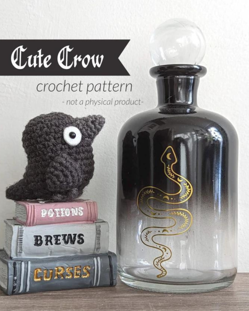 crochet black crow