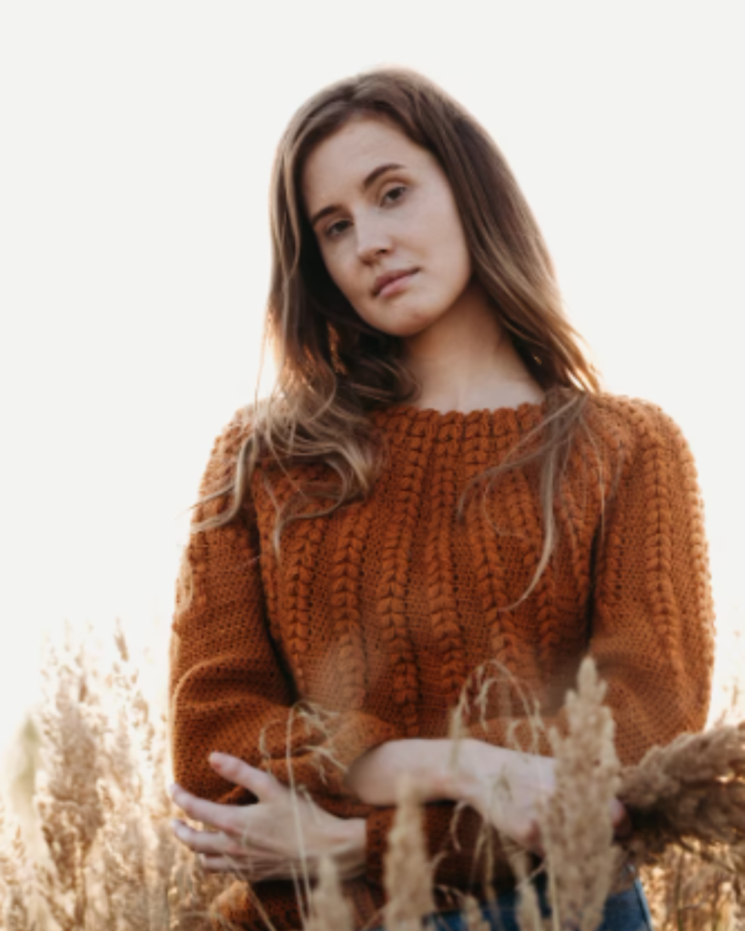 crochet puff stitch sweater