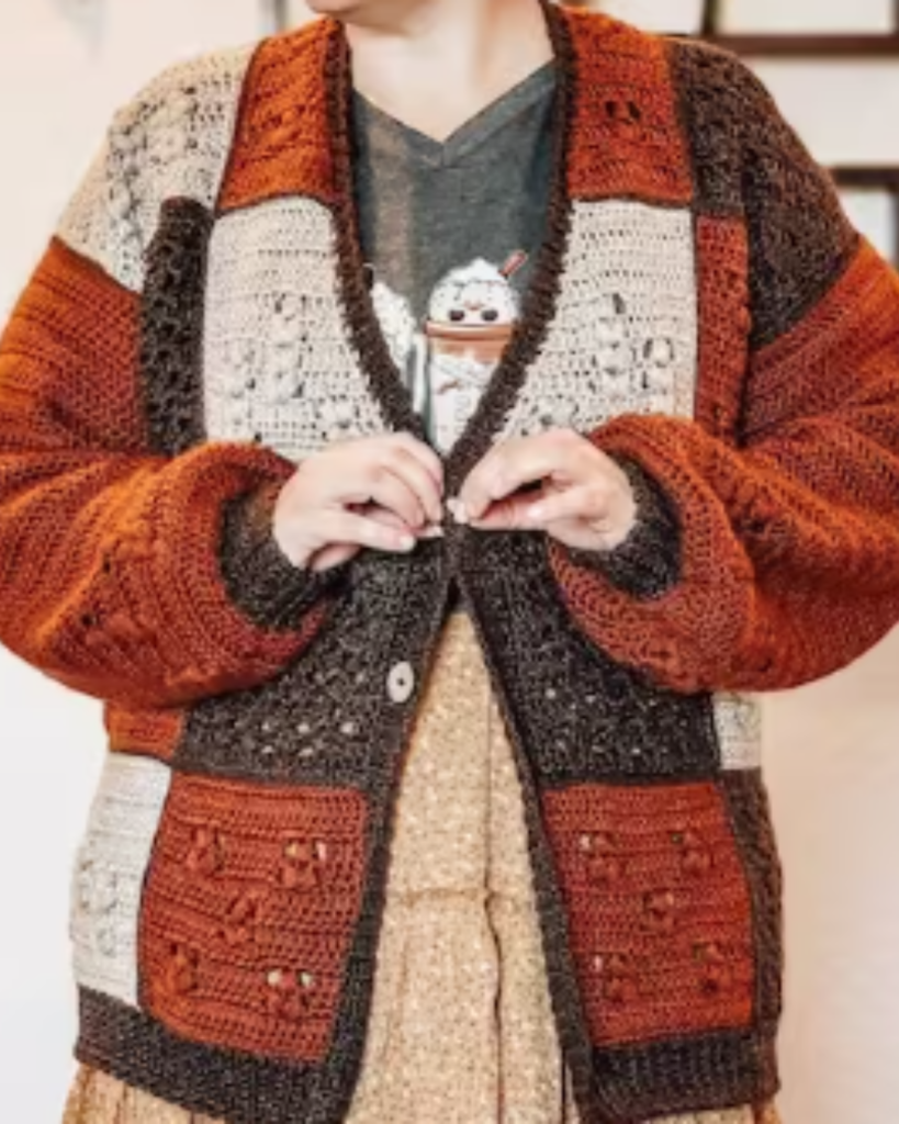 crochet patchwork sweater