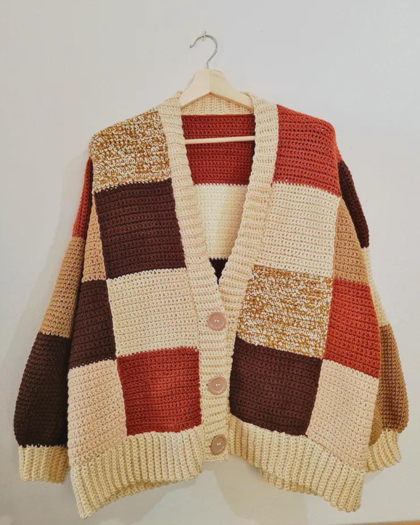 crochet patchwork sweater