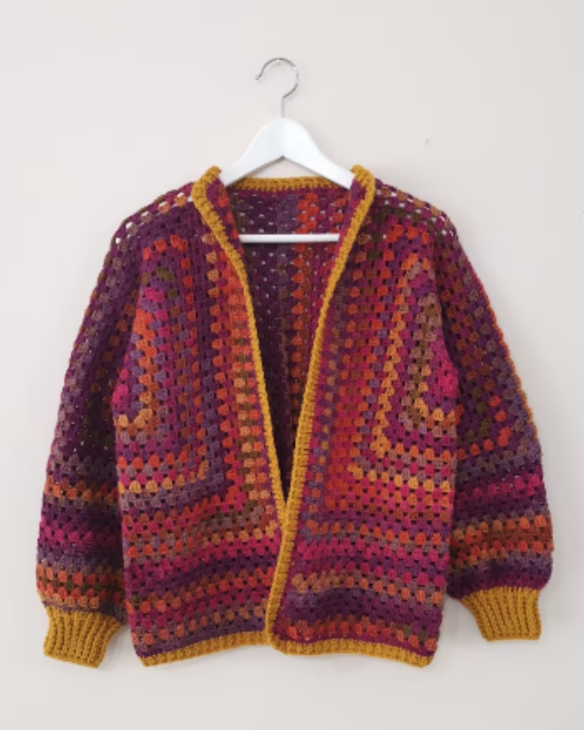 crochet granny square sweater