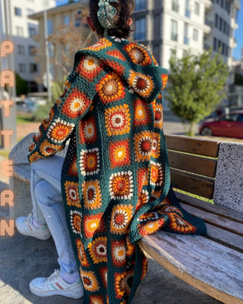 crochet patchwork sweater