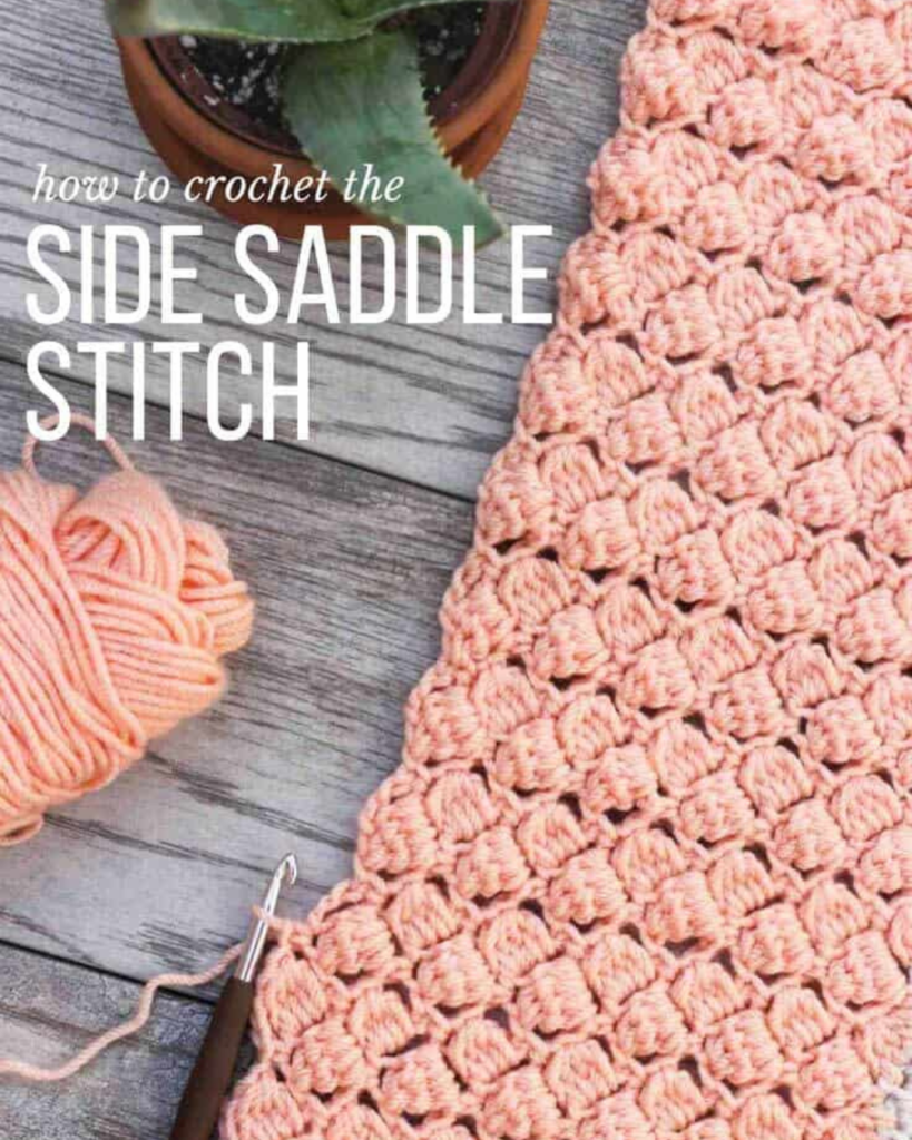 crochet side saddle stitch