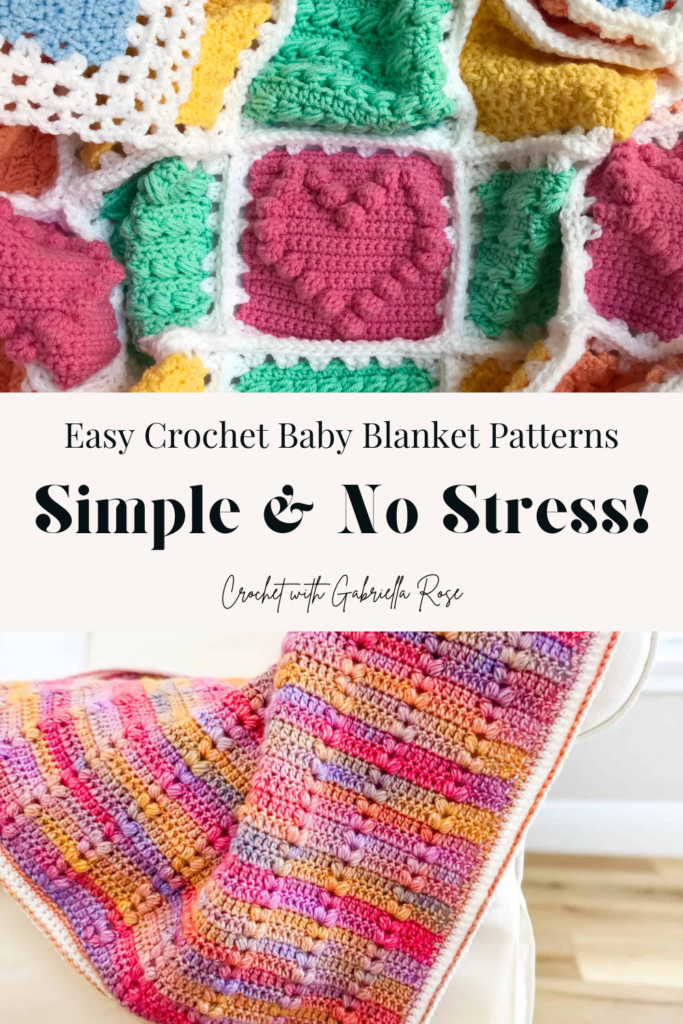 collection of easy crochet baby blanket patterns for beginners