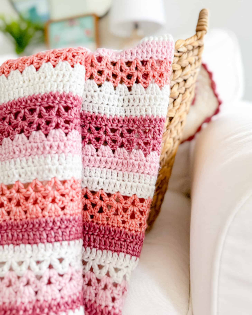 simple crochet baby blanket pattern with soft texture