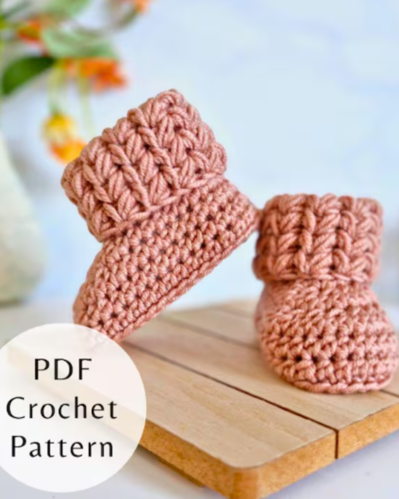 easy crochet baby booties – a quick crochet baby gift idea