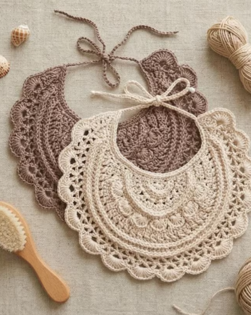 quick crochet baby gift idea – handmade baby bib