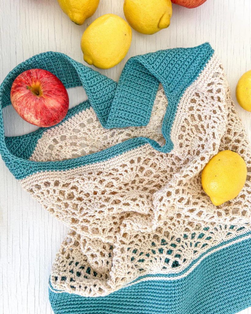 Handmade beginner crochet market bag for everyday use