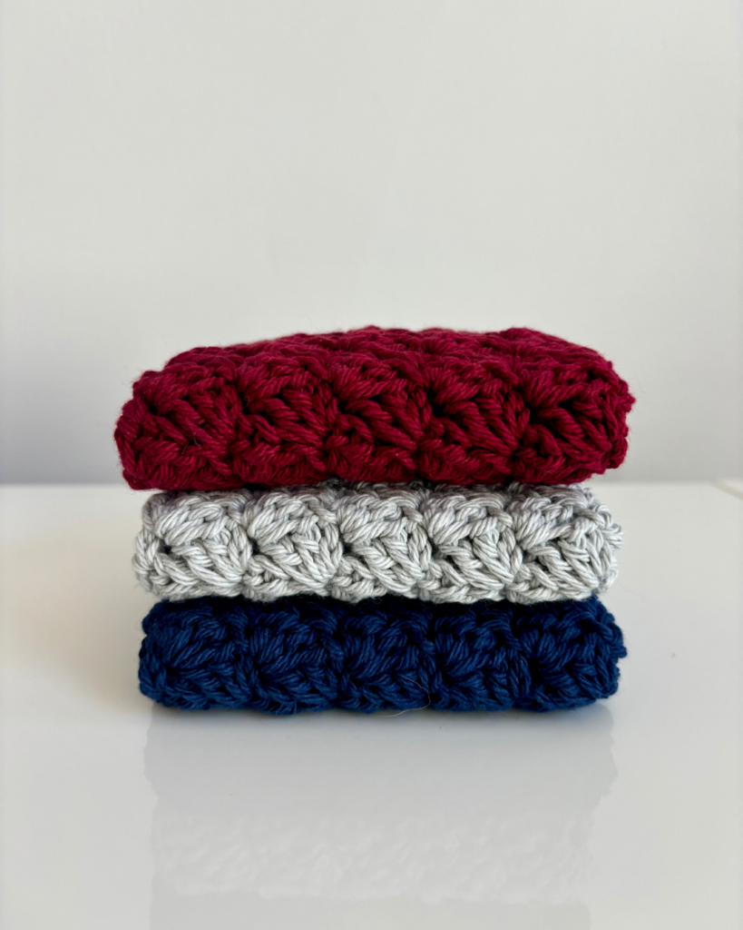 simple textured crochet dishcloth beginner friendly pattern